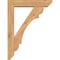 Ekena Millwork Olympic Slat Smooth Bracket w/ Offset Brace, Western Red Cedar, 5 1/2"W x 24"D x 32"H BKT0604X24X32OLY06SWR - alternate 4